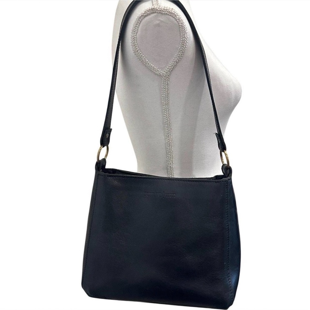 Portland Leather black triangle bag